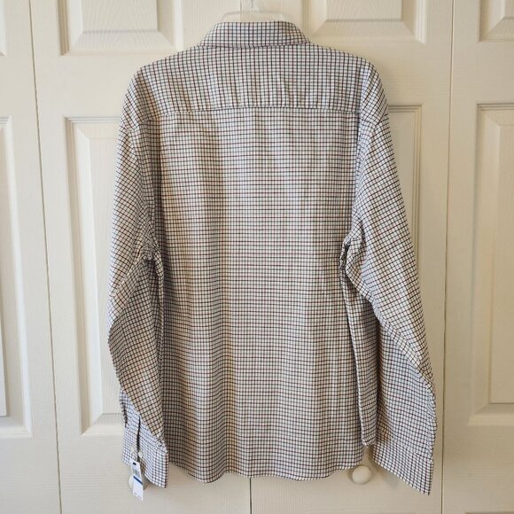 Van Heusen Mens Regular Fit Plaid Shirt X-Large Never Tuck Length Sustainable Fa - Picture 10 of 11